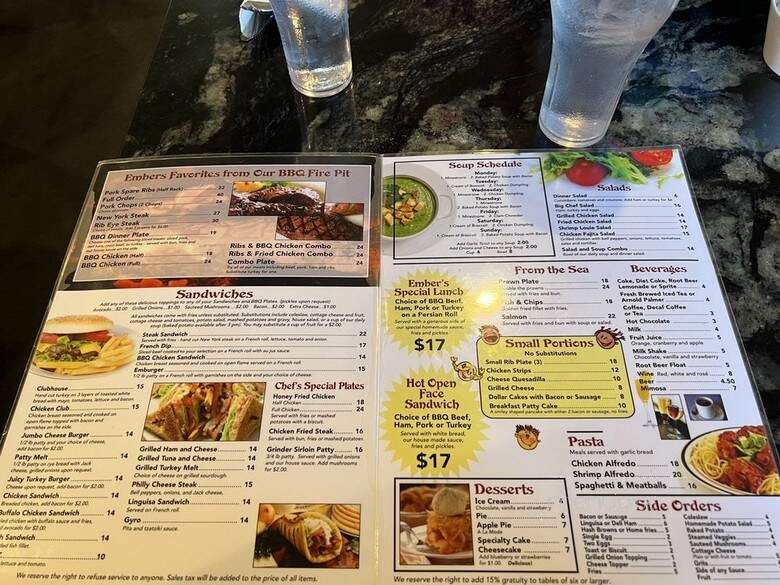 Embers - Pinole, CA menu_pic