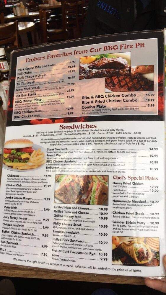 Embers - Pinole, CA menu_pic