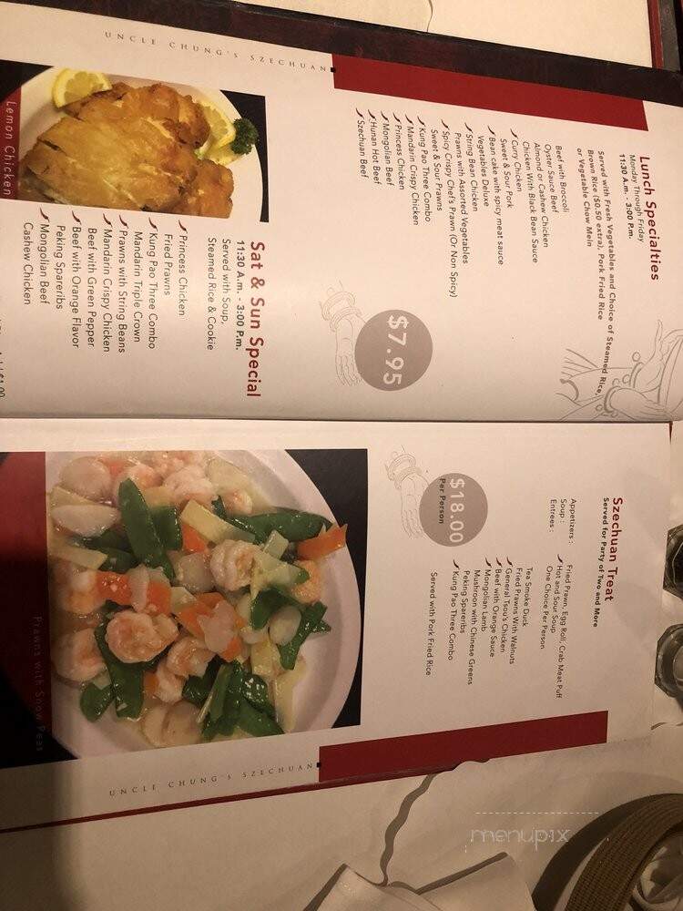 Uncle Chung's Szechuan - Pinole, CA menu_pic