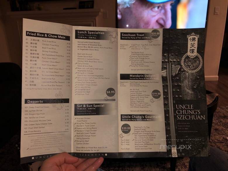 Uncle Chung's Szechuan - Pinole, CA menu_pic