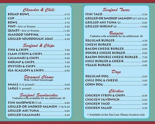 Splash Cafe - San Luis Obispo, CA menu_pic