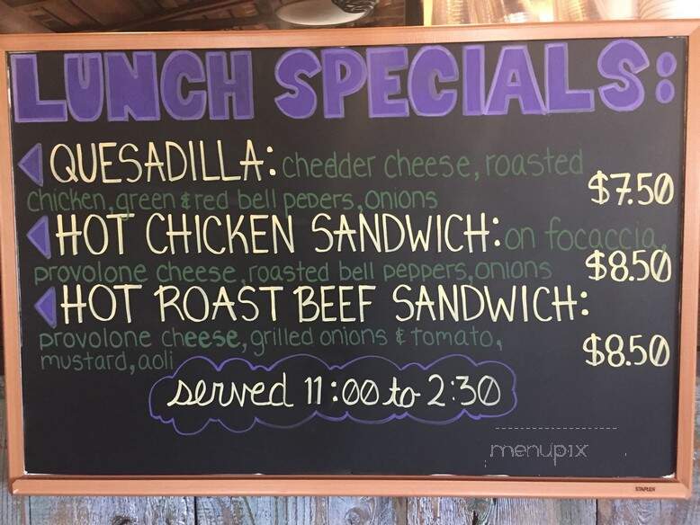 Corner House Coffee - Los Olivos, CA menu_pic