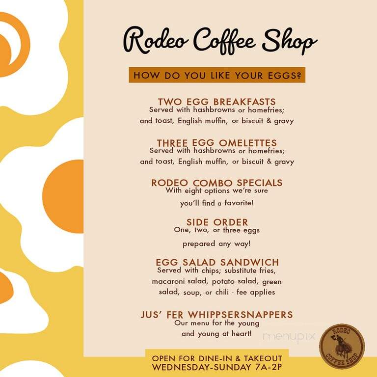 Rodeo Coffee Shop - Clovis, CA menu_pic