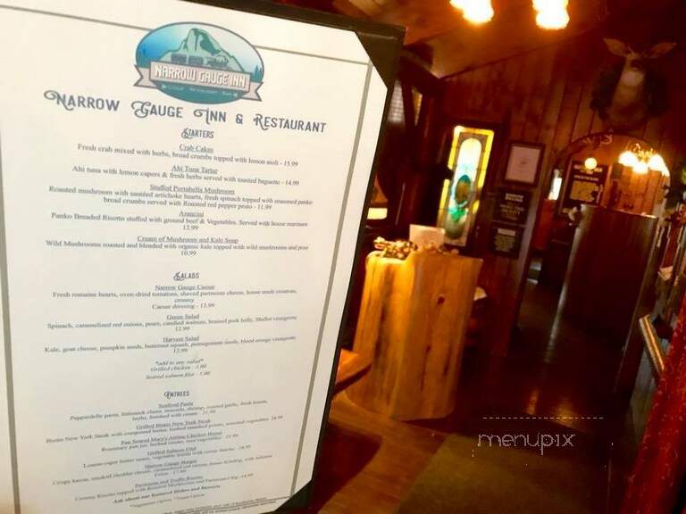 Narrow Gauge Restaurant - Fish Camp, CA menu_pic