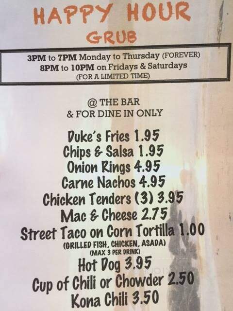 Duke's Griddle 'n Grill - Ventura, CA menu_pic