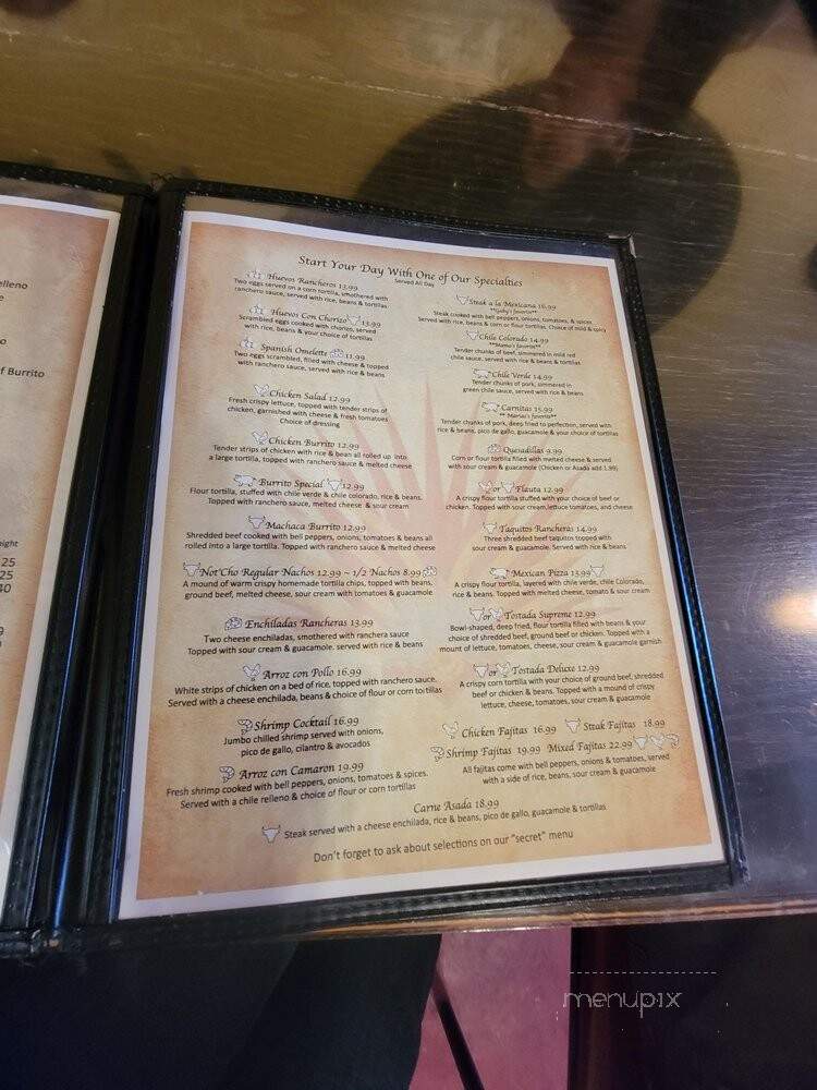 Montezuma Restaurant - Oxnard, CA menu_pic