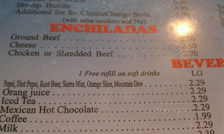 Montezuma Restaurant - Oxnard, CA menu_pic