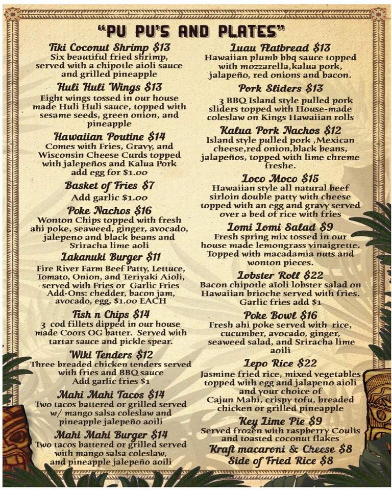 Lakanuki - Mammoth Lakes, CA menu_pic