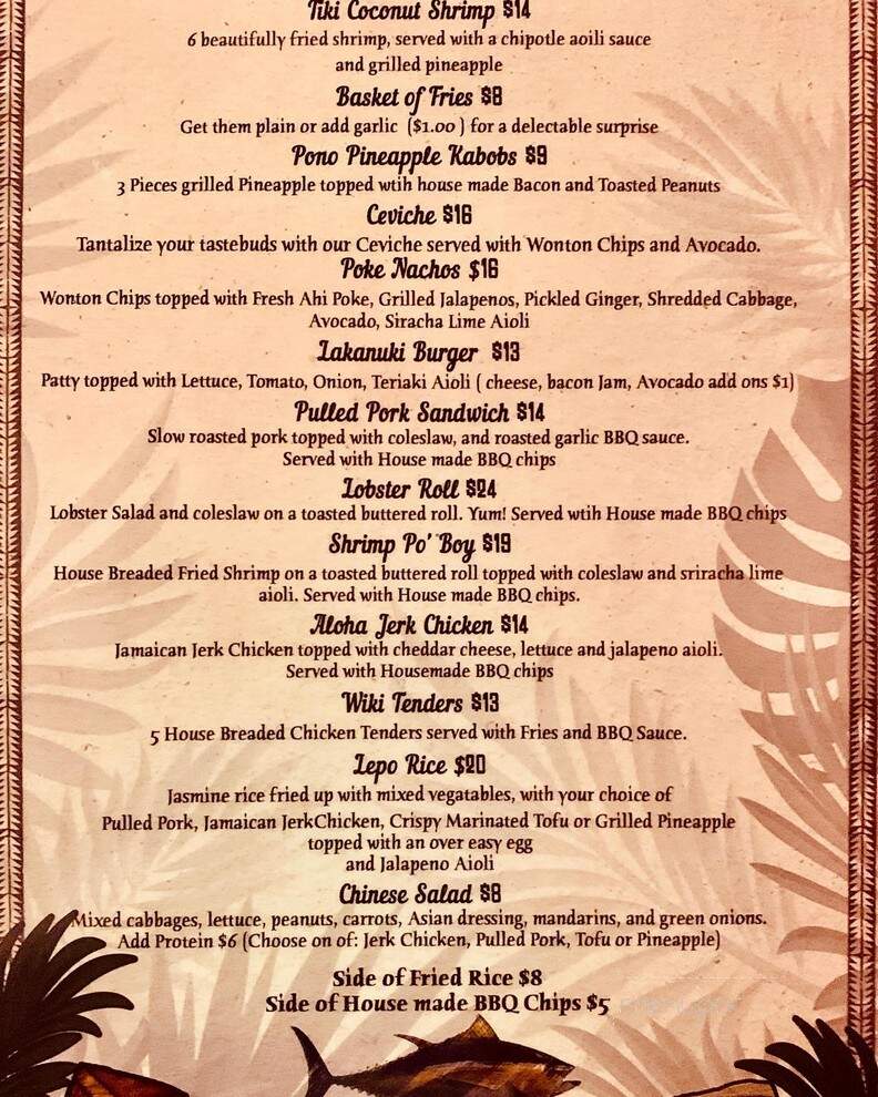 Lakanuki - Mammoth Lakes, CA menu_pic