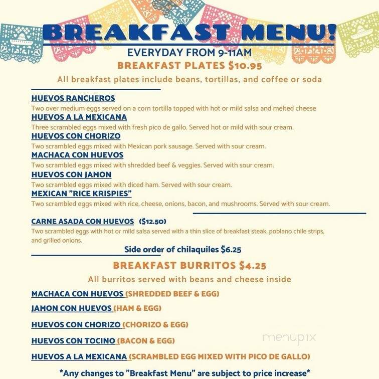 Las Fuentes Mexican Restaurant - Reseda, CA menu_pic