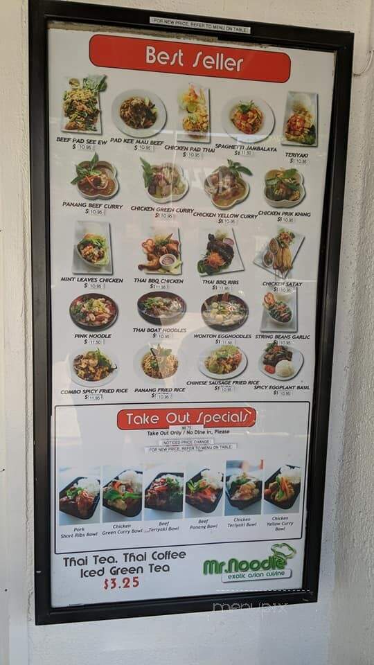 Mr Noodle - Los Angeles, CA menu_pic