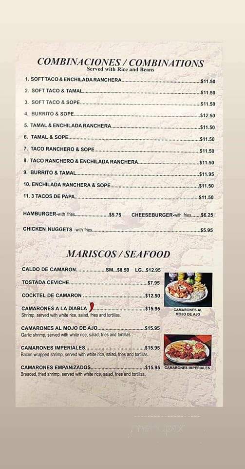 El Abuelo Restaurant - San Fernando, CA menu_pic