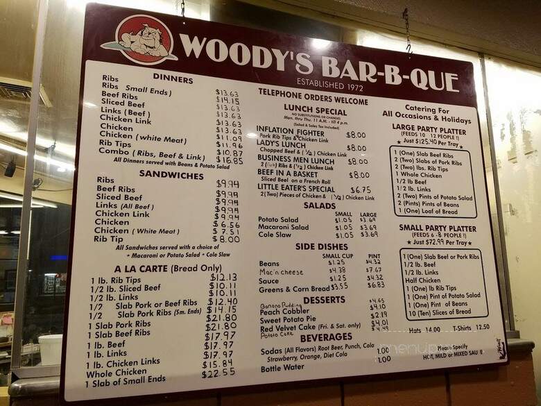 Woody's Bar-B-Que - Inglewood, CA menu_pic