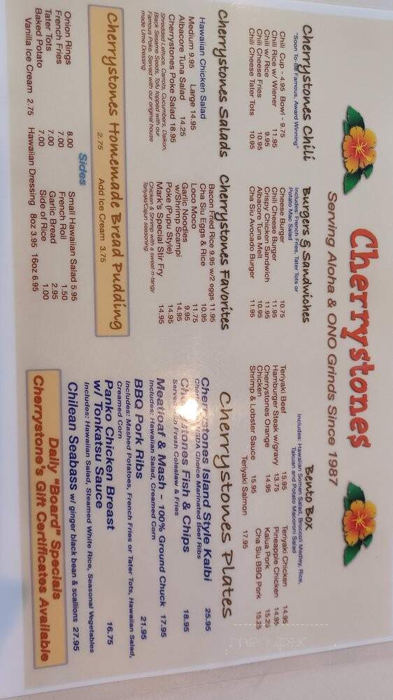 Cherrystones Grill & Grotto - Gardena, CA menu_pic
