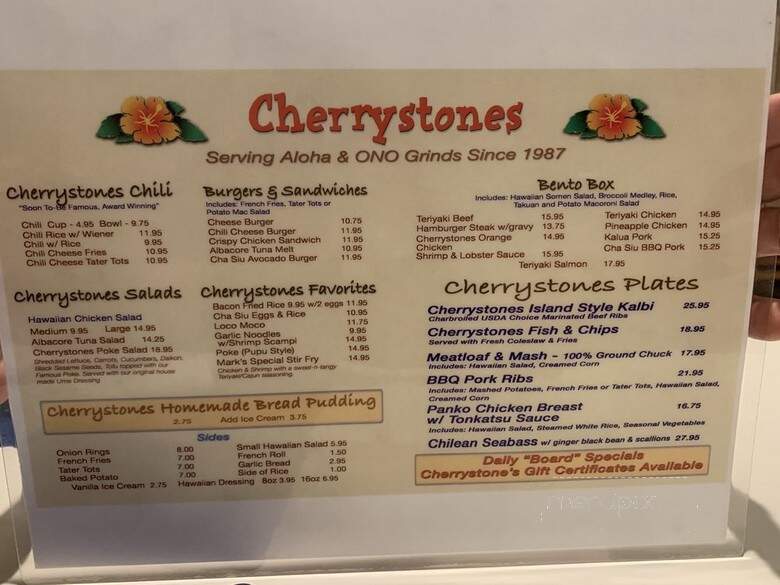 Cherrystones Grill & Grotto - Gardena, CA menu_pic