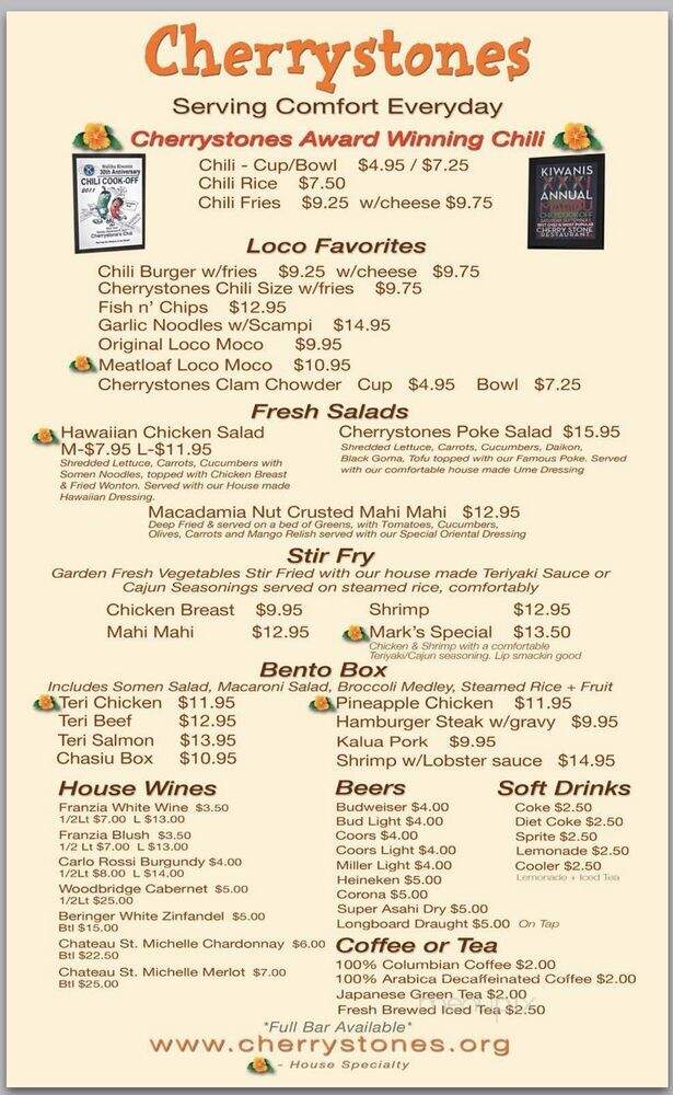 Cherrystones Grill & Grotto - Gardena, CA menu_pic