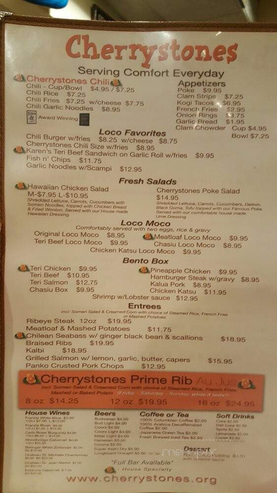 Cherrystones Grill & Grotto - Gardena, CA menu_pic