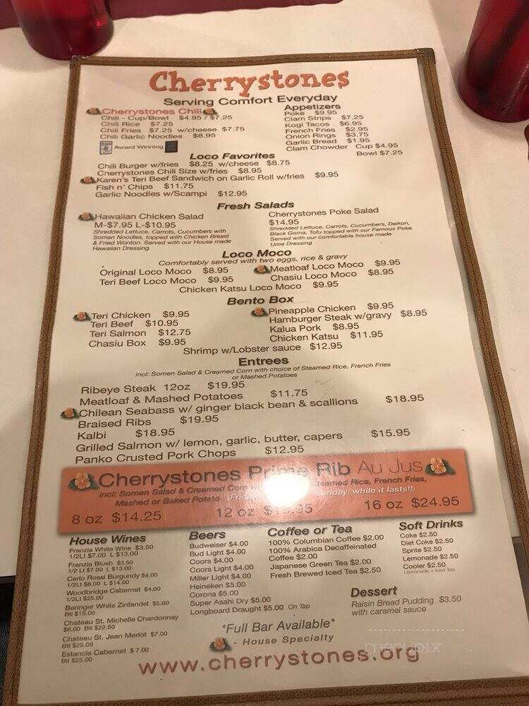 Cherrystones Grill & Grotto - Gardena, CA menu_pic
