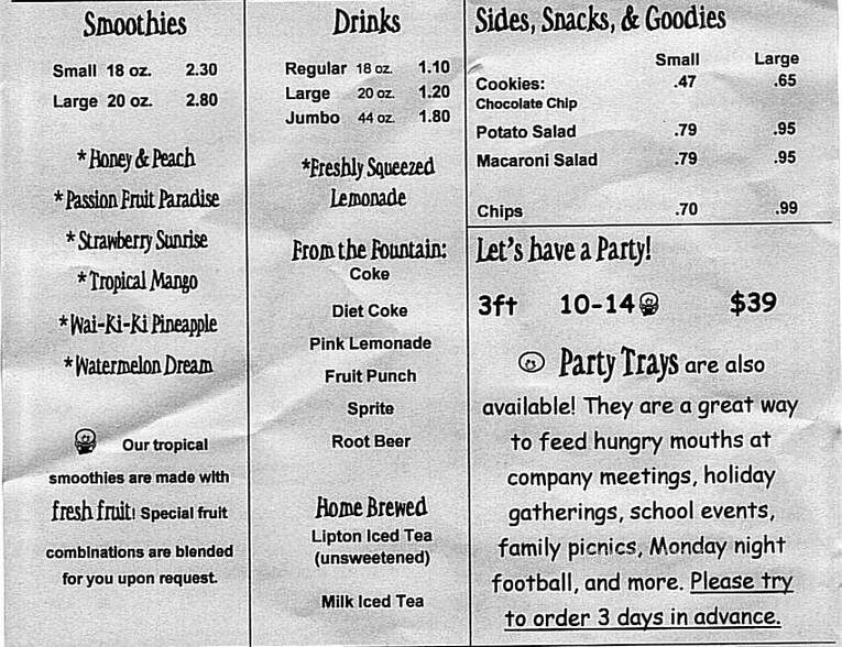 O J's Submarines - Lakewood, CA menu_pic