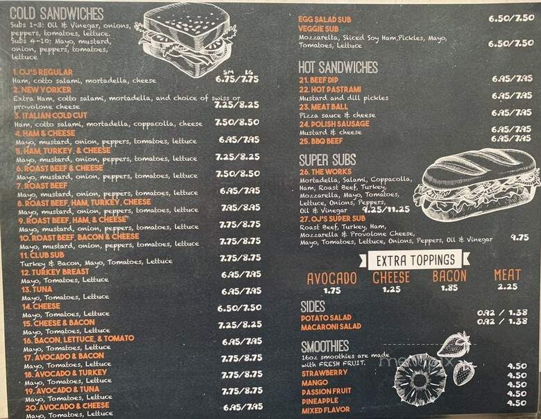 O J's Submarines - Lakewood, CA menu_pic