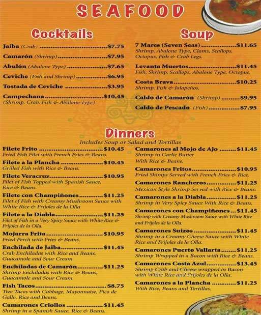 Casa Gamino - Pico Rivera, CA menu_pic