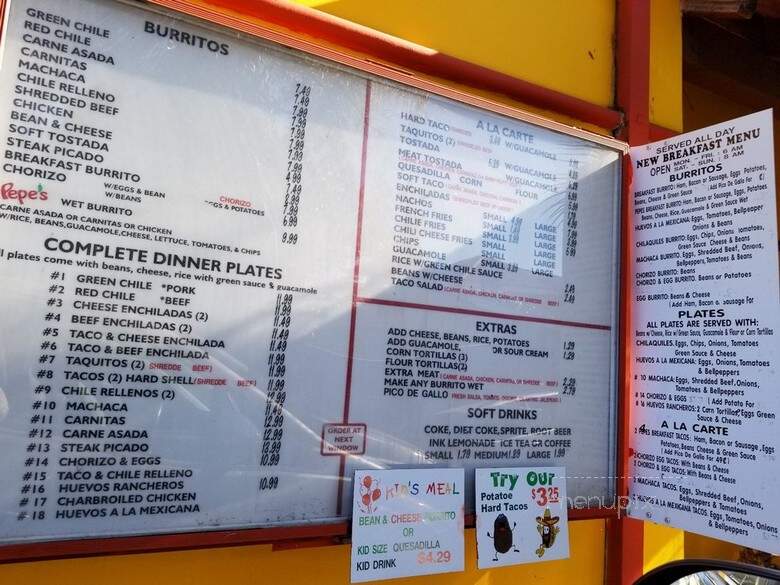 Pepe's Mexican Food - Temple City, CA menu_pic