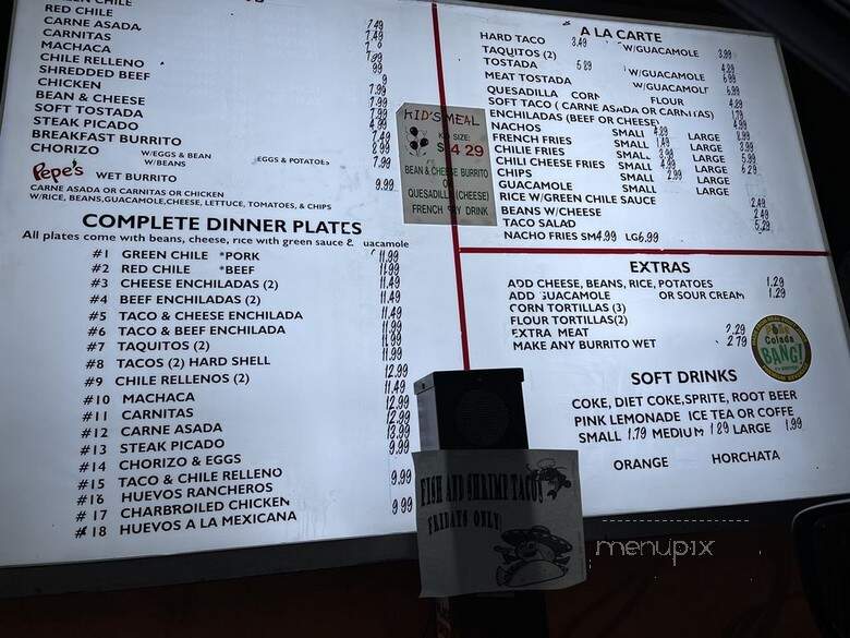 Pepe's Mexican Food - Temple City, CA menu_pic