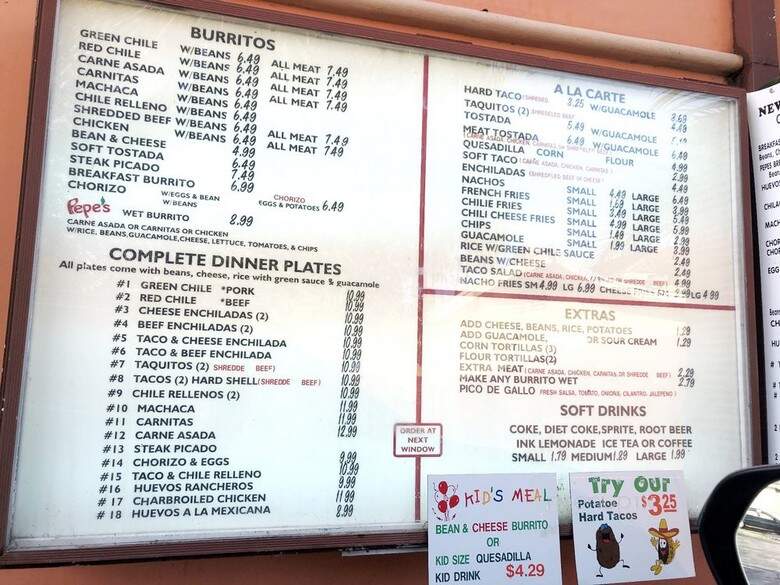 Pepe's Mexican Food - Temple City, CA menu_pic