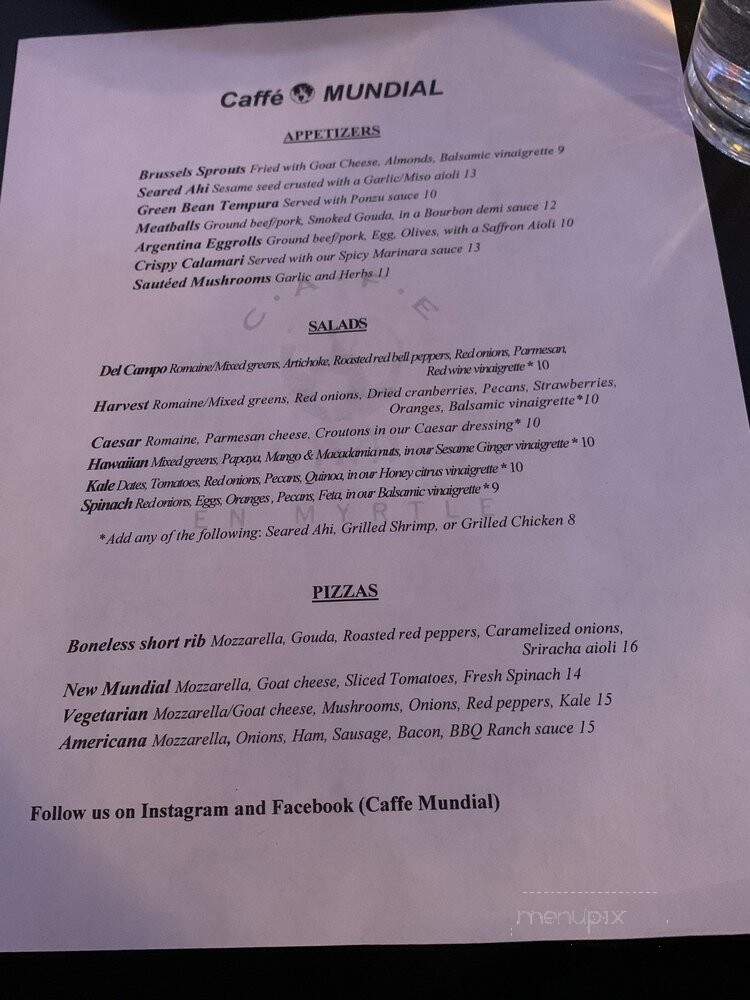 Cafe Mundial - Monrovia, CA menu_pic