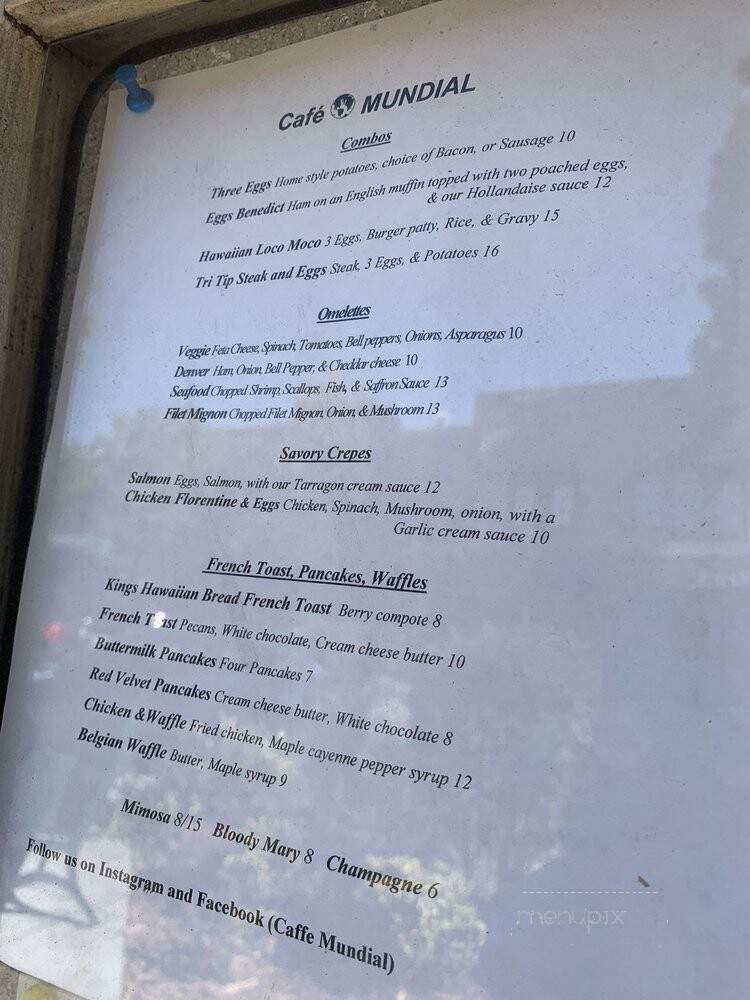 Cafe Mundial - Monrovia, CA menu_pic