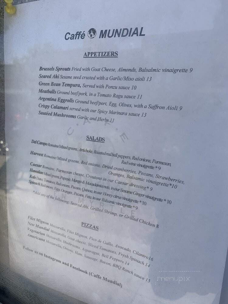 Cafe Mundial - Monrovia, CA menu_pic