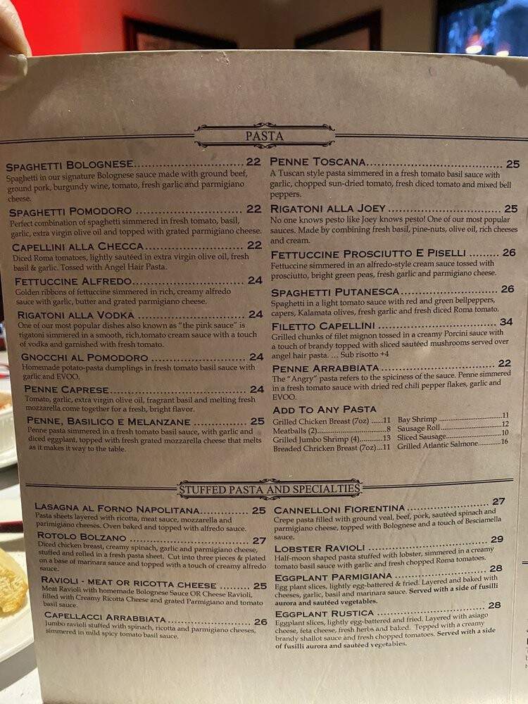 A-Roma Italian Ristorante - La Palma, CA menu_pic