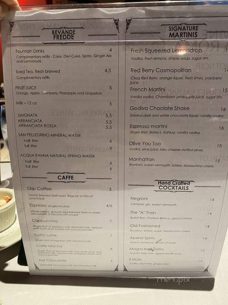 A-Roma Italian Ristorante - La Palma, CA menu_pic
