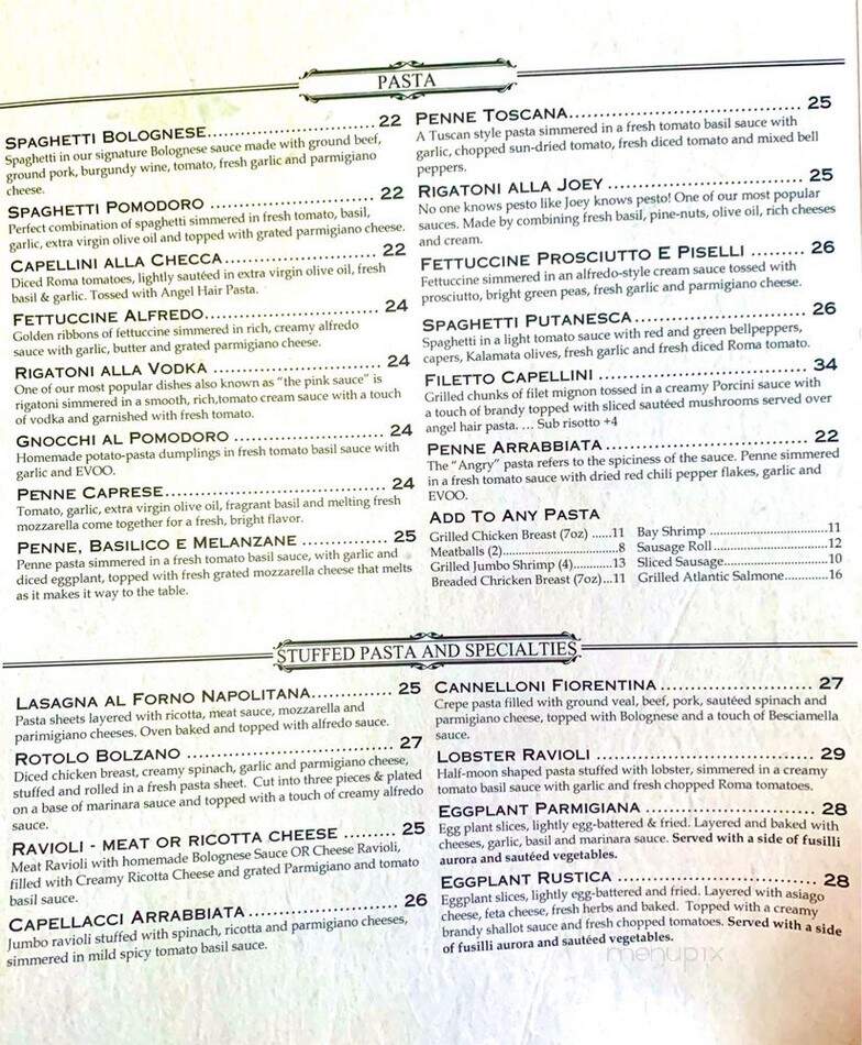 A-Roma Italian Ristorante - La Palma, CA menu_pic