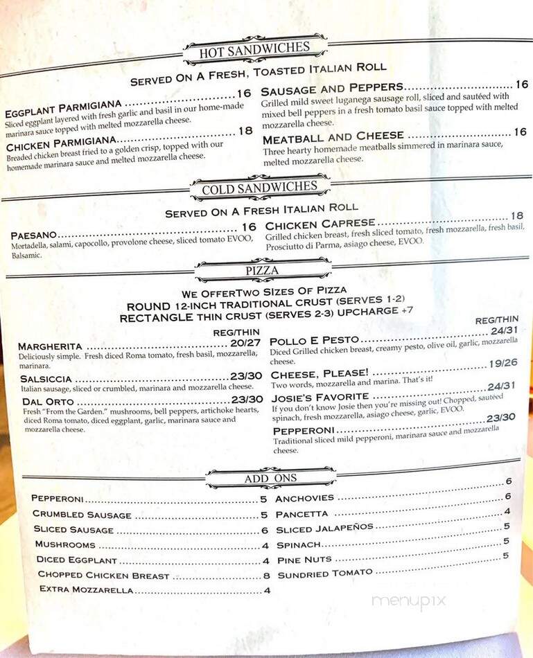 A-Roma Italian Ristorante - La Palma, CA menu_pic