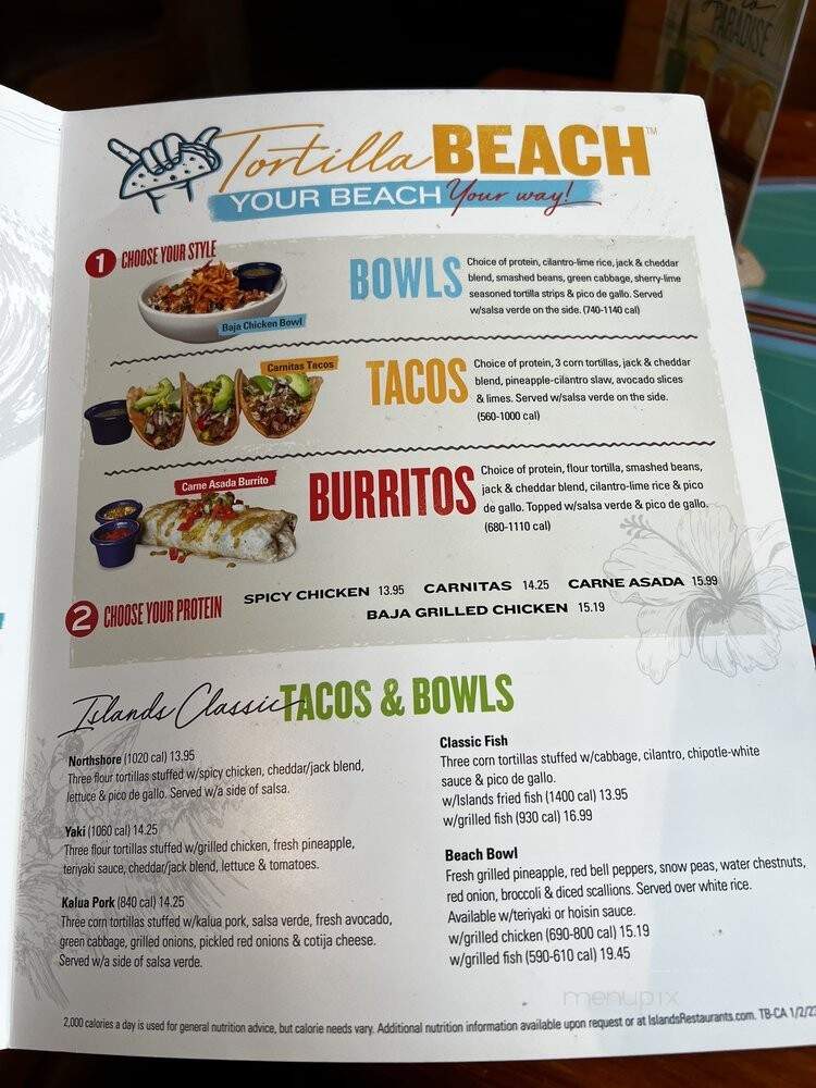 Islands Restaurant - Huntington Beach, CA menu_pic