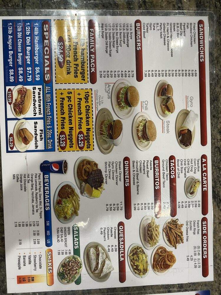 Omega Drive-In - Orange, CA menu_pic