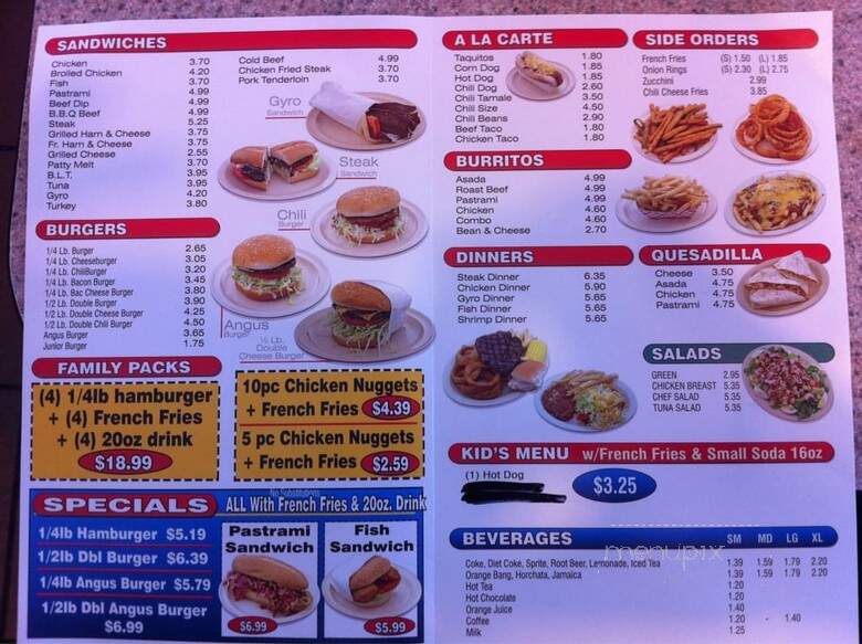 Omega Drive-In - Orange, CA menu_pic