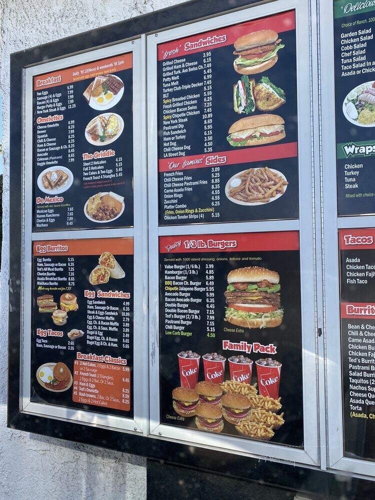 Ted's Burgers - Anaheim, CA menu_pic