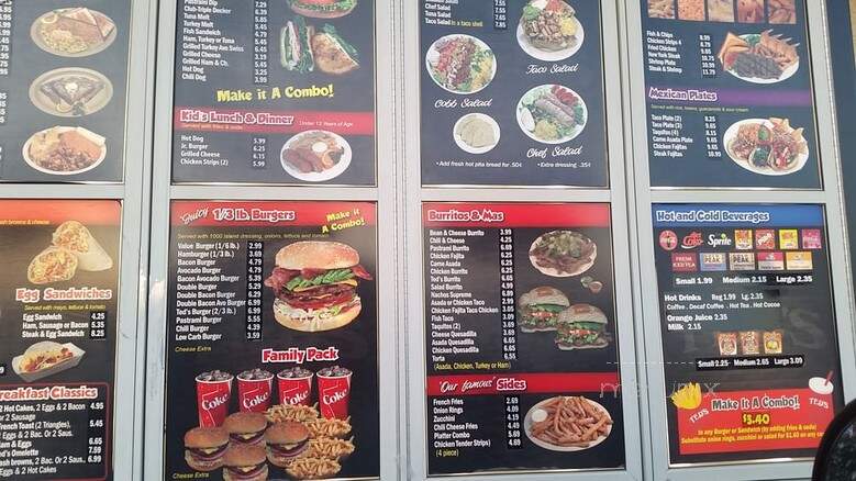 Ted's Burgers - Anaheim, CA menu_pic