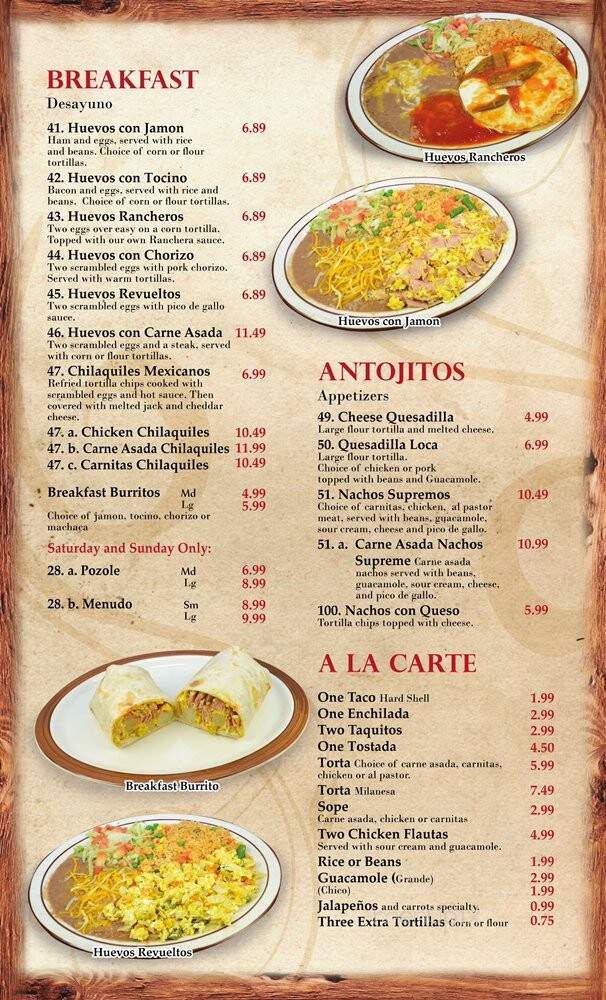 El Farolito Jr - Anaheim, CA menu_pic