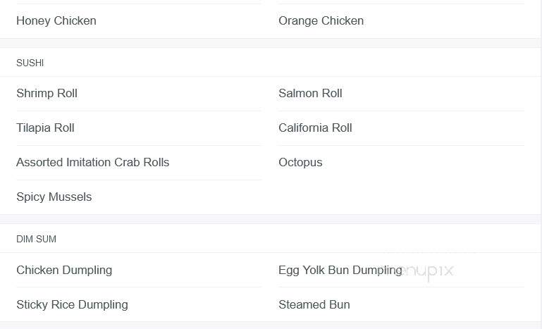 World Buffet - West Covina, CA menu_pic