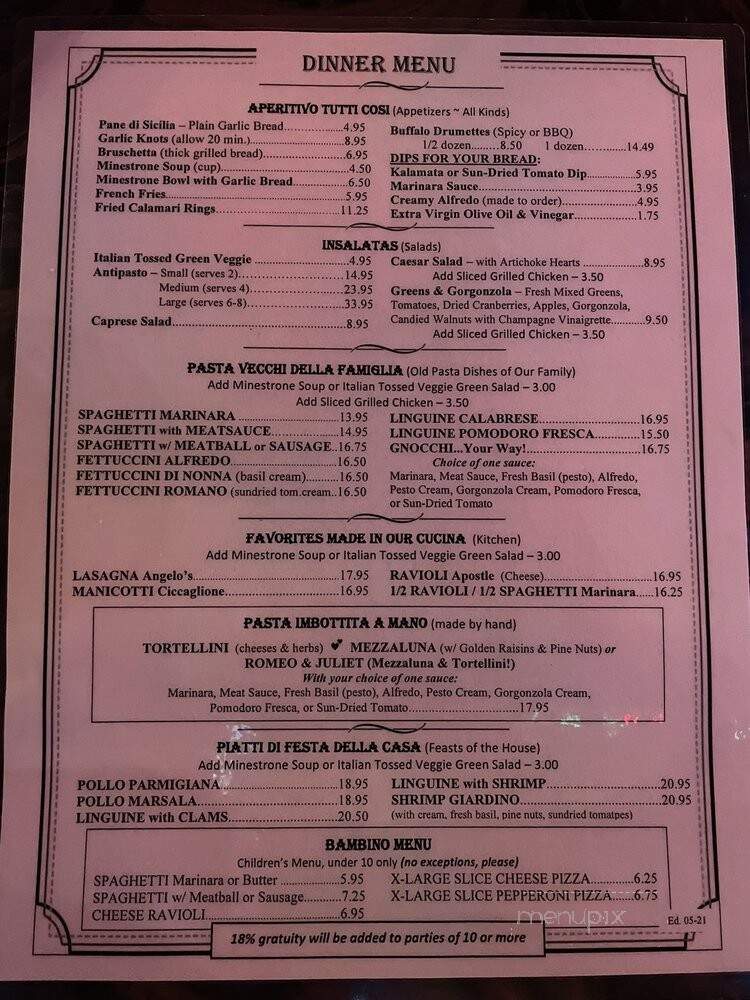 Angelo's & Vinci's Restaurant - Fullerton, CA