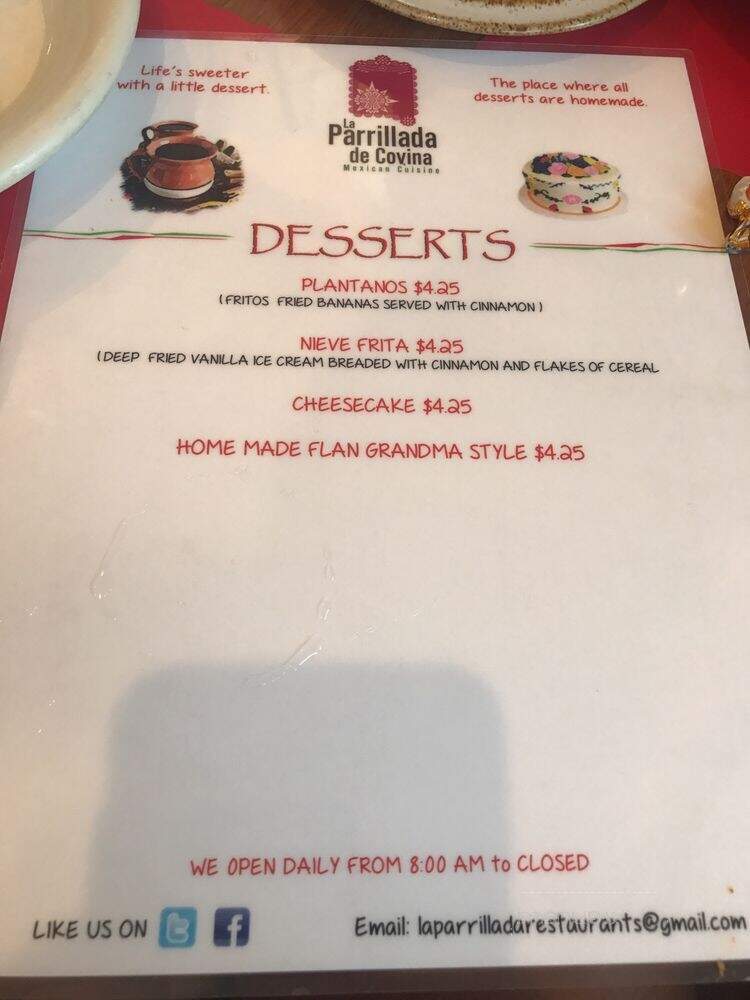 La Parrilla - Covina, CA menu_pic