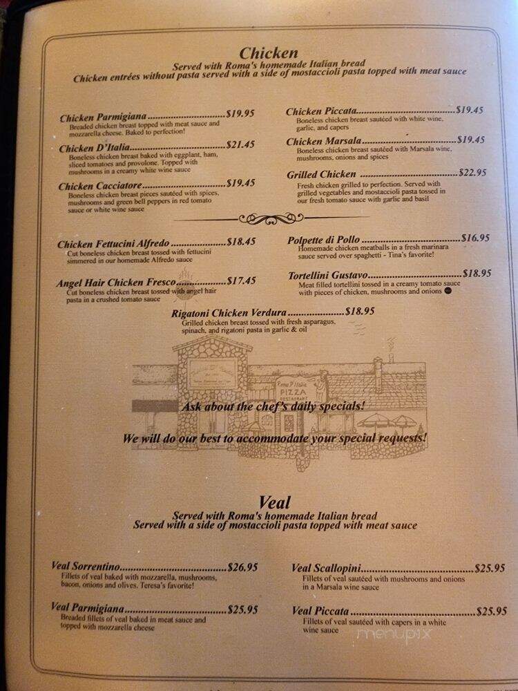 Roma D Italia - Tustin, CA menu_pic