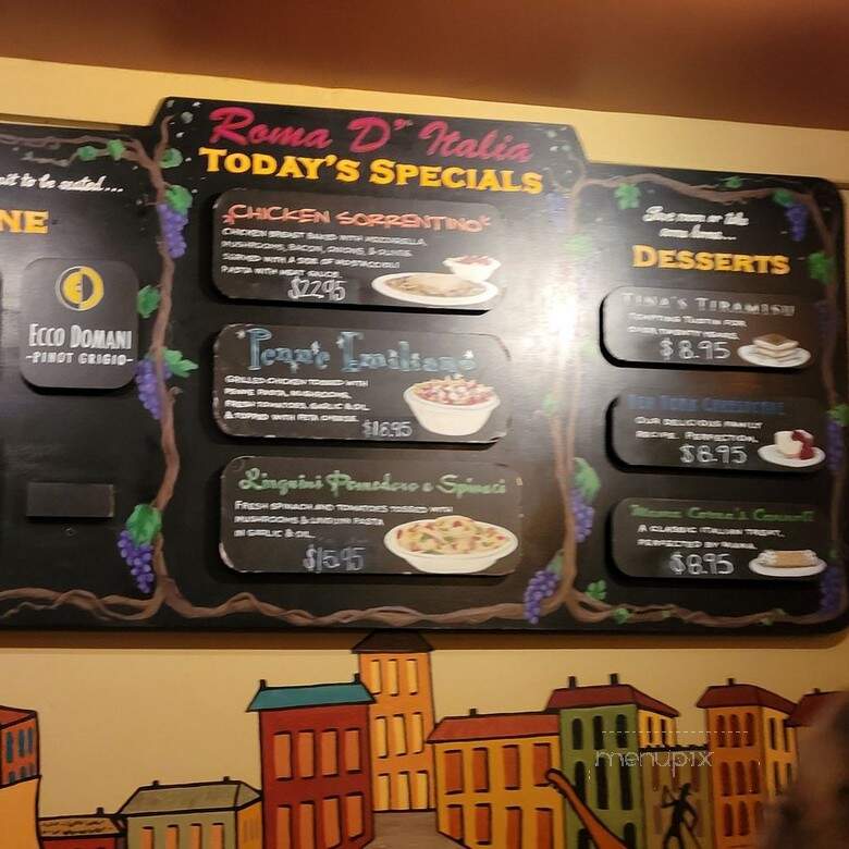 Roma D Italia - Tustin, CA menu_pic