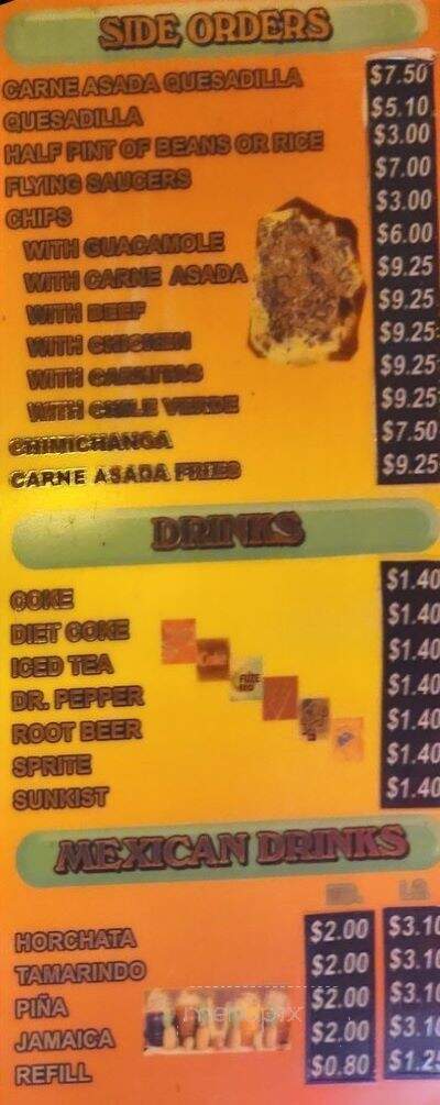 Robertitos Mexican Food - Fallbrook, CA menu_pic
