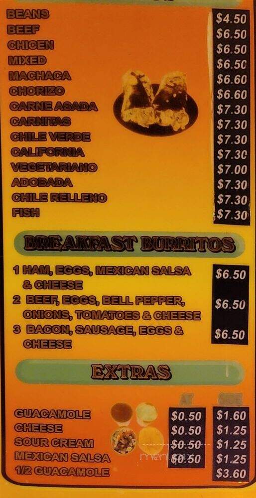 Robertitos Mexican Food - Fallbrook, CA menu_pic
