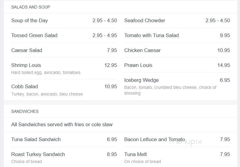 Petar's Restaurant - Lafayette, CA menu_pic