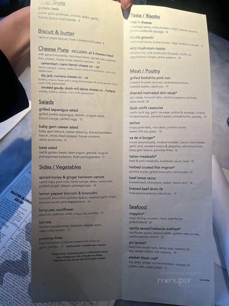 Va De Vi Bistro & Wine Bar - Walnut Creek, CA menu_pic